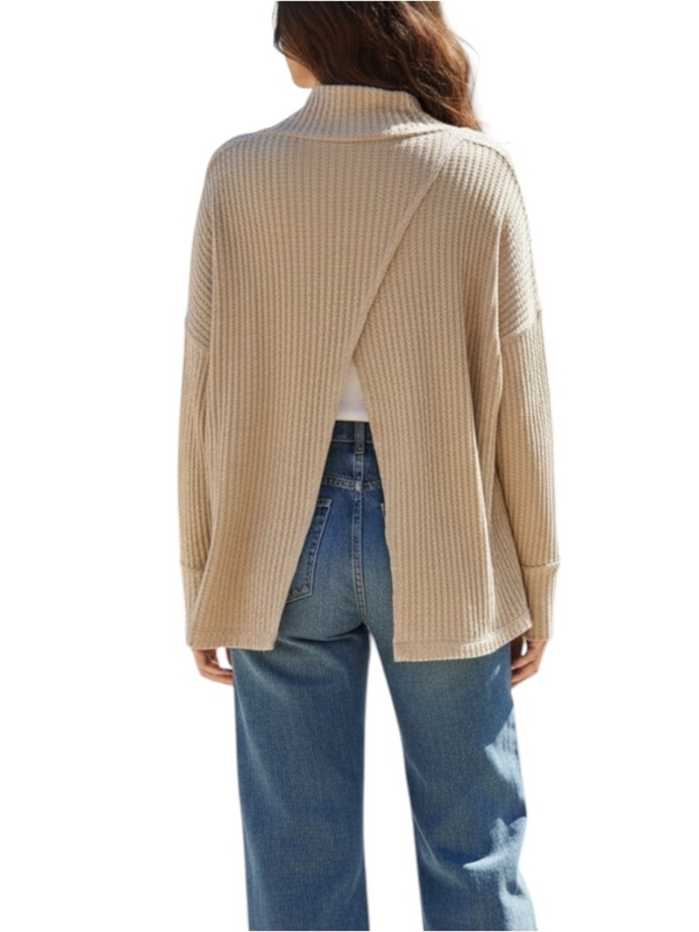 **NWT** Free People Stone Cold Juicy Waffle Knit Top